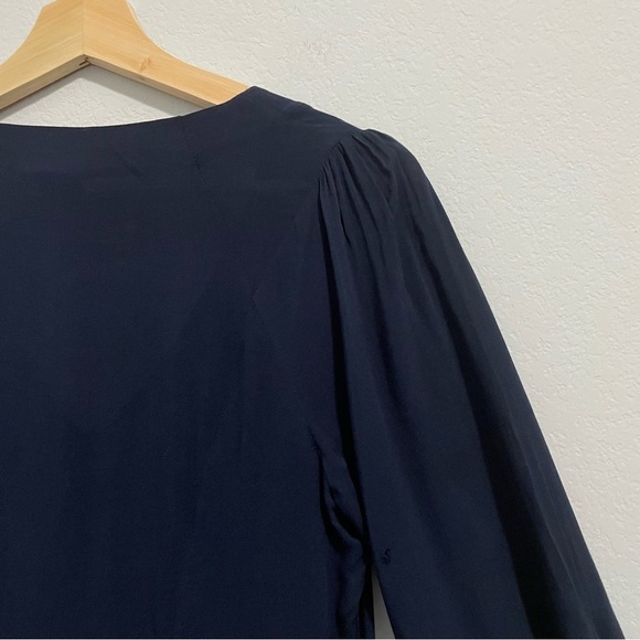 Anthropologie Vanessa Virginia Blouse Peasant Button Down High Low Womens 2 S XS - Picture 4 of 14